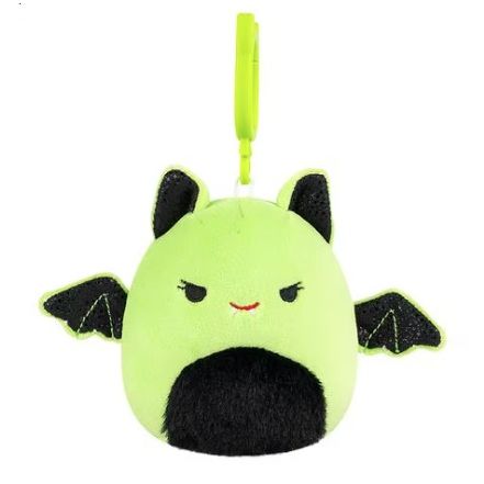 Squishmallow 3.5 Inch Leap the Green Bat Halloween Plush Clip