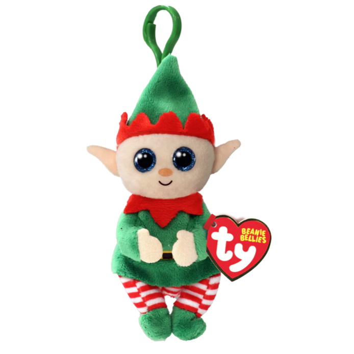 Ty Beanie Bellies 4 Inch Elfonzo the Elf Christmas Plush Clip