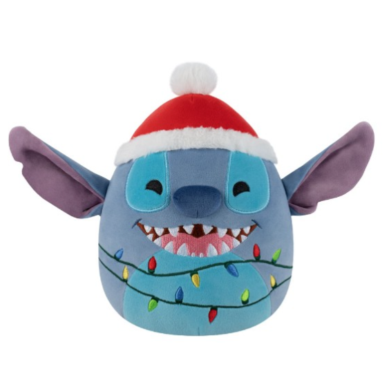 Squishmallow 8 Inch Stitch with Lights Disney Christmas Plush Toy