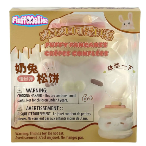 Fluffmellies 4 Inch Puffy Pancakes - Scented Slow Rise Squishy Toy