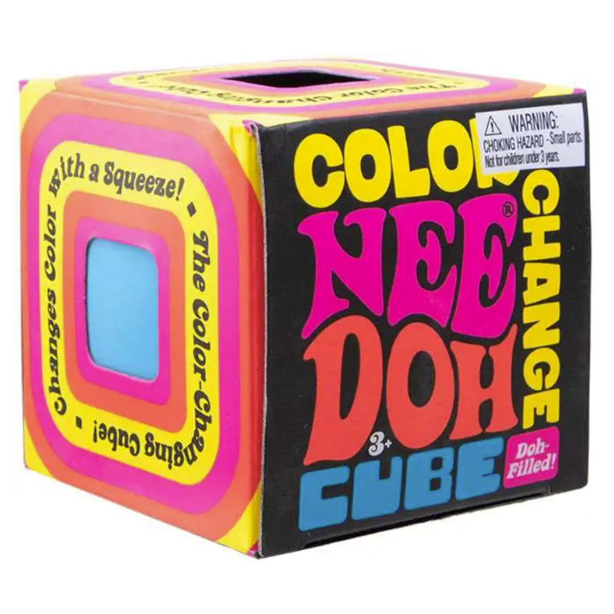 VIP Nee Doh Color Change Cube 2.5 Inch Squish Ball Fidget Toy