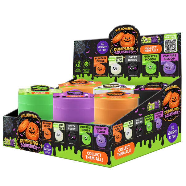 Fun Doh 4 Inch Spooky Steamers Halloween Dumpling Squishy Sensory Toy - Assorted