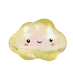 J'adore 3 Inch Glitter Cloud Squishy Fidget Sensory Toy - YELLOW