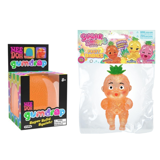 Nee Doh Bundle: Gum Drop + ORB Sugar Swaps Onesies Pineapple Babies