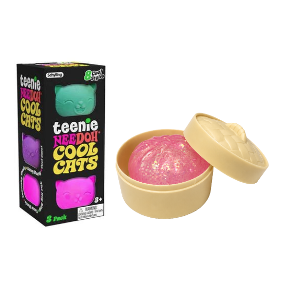 Nee Doh Bundle: Teenie Cool Cats + Zorbitz Squish N' Sparkle Mini Dumplin 38493