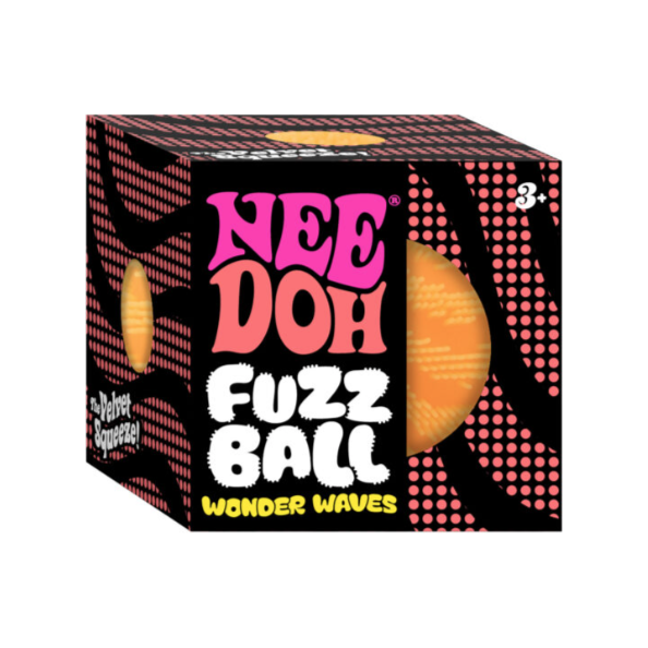 Nee Doh Fuzz Ball Wonder Waves 2.5 Inch Squish Ball Fidget Toy - CHOOSE YOUR COLOR!