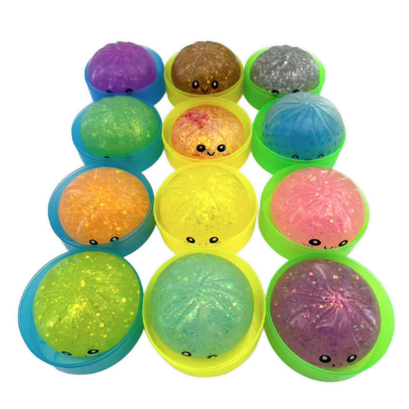 Fun Doh 4 Inch Mystery Glow in the Dark Steamer Dumpling Squishy Sensory Toy