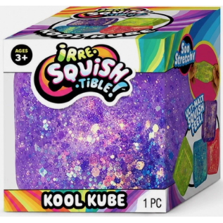 Ja-Ru Irre-Squish-Tible Kool Kube Glitter 2.5 Inch Squishy Sensory Toy - Assorted