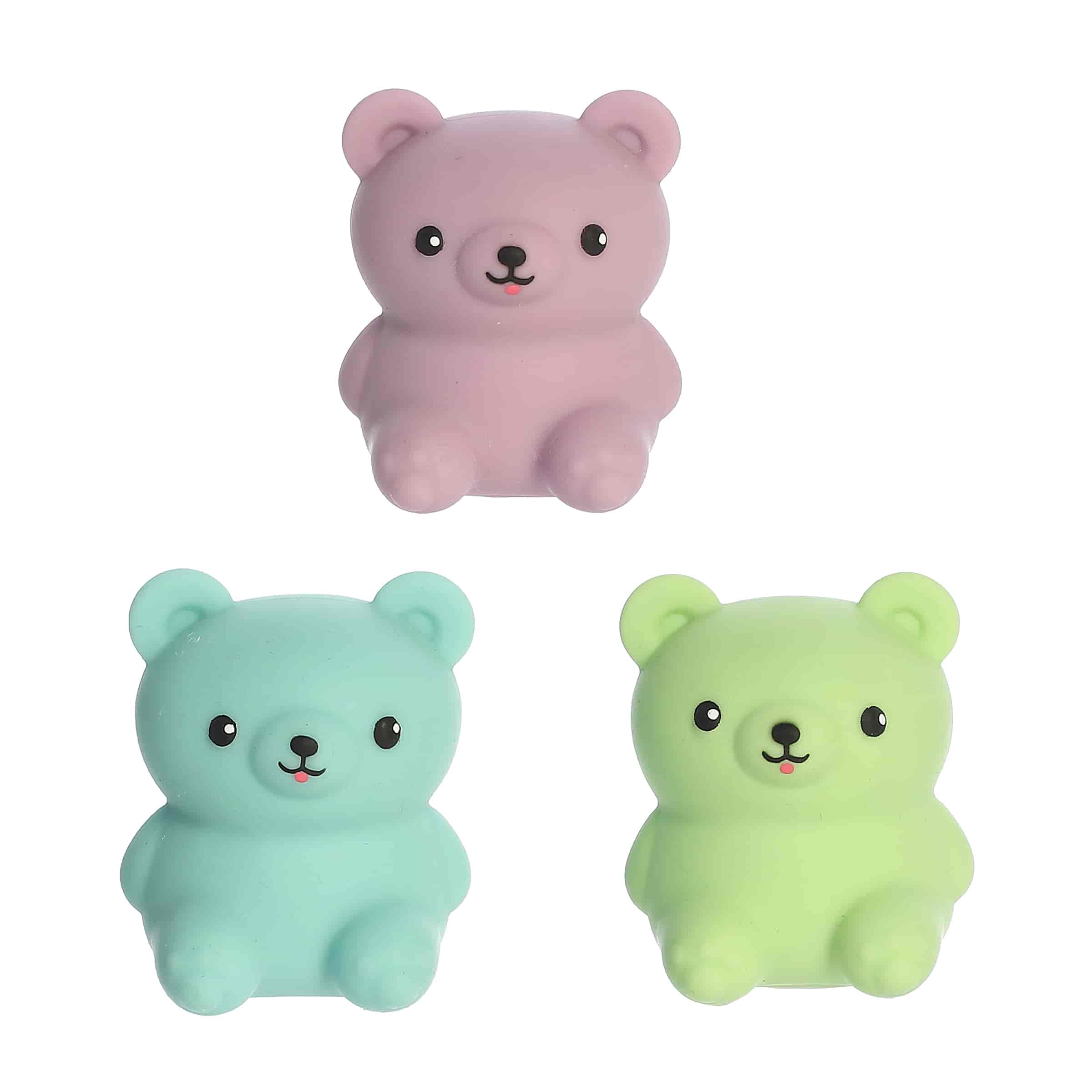 Aurora 3 Inch Marshmallow Bear Squeeze Squishy Sensory Fidget Toy - Assorted