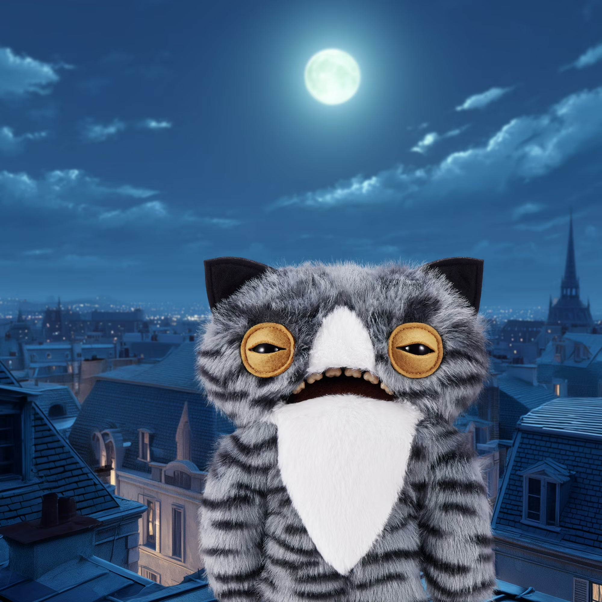 Zuru Fugglers 9 Inch Alley Cats - Wide Eyed Cat