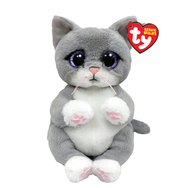 Ty Beanie Bellies 8 Inch Morgan the Gray Cat Plush Toy