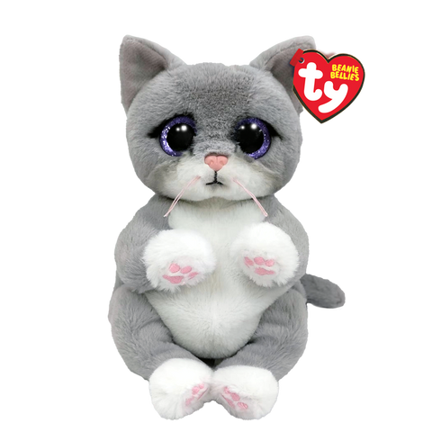 Ty Beanie Bellies 8 Inch Morgan the Gray Cat Plush Toy