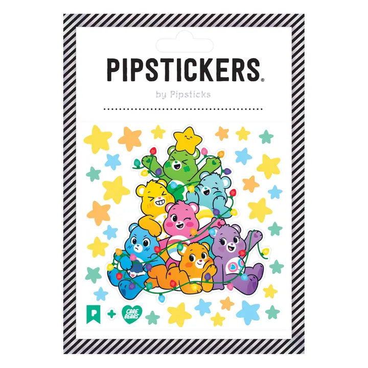 Pipsticks + Care Bears Fuzzy Christmas Tree Holiday Sticker