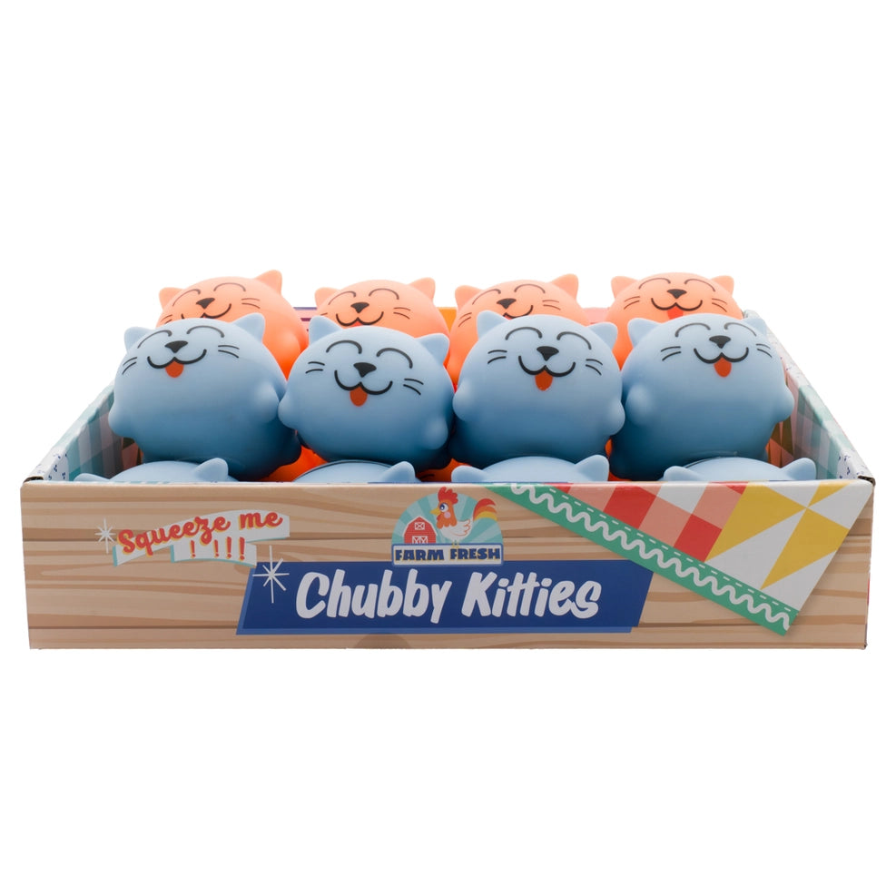 Toysmith Farm Fresh Chubby Kitties 2.5 Inch Squishy Sensory Fidget Toy