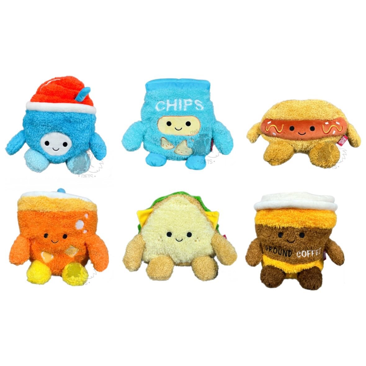 Bumbumz 7.5 Inch Snack Bumz Set of 6 - Samuel, Corbyn, Henry, Struan, Shamus, Curtis - Owl & Goose Gifts