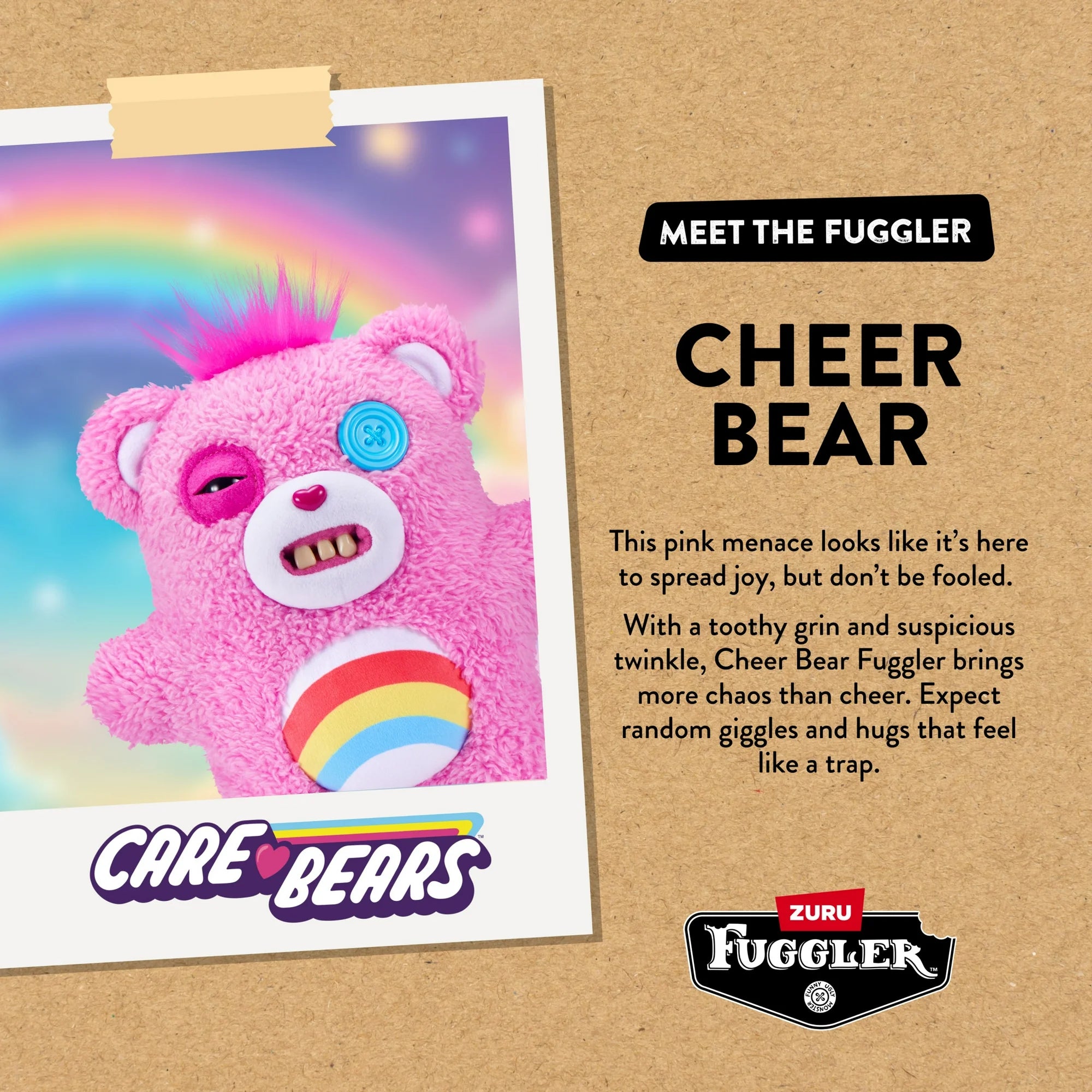 Zuru Fugglers 9 Inch Care Bears - Cheer Bear