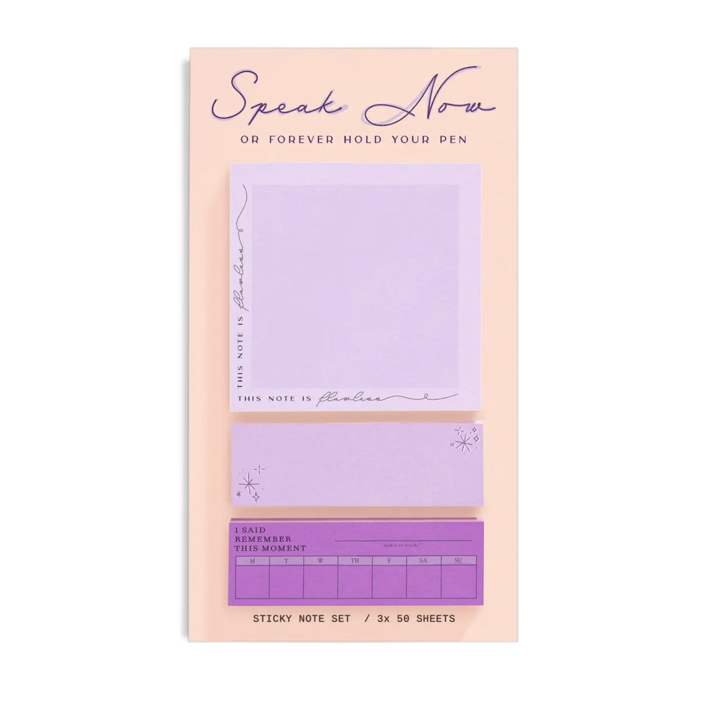 Speak Now Or Forever Hold Your Pen Sticky Note Set by Shop Trimmings
