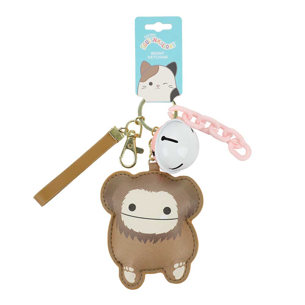 Squishmallow Benny the Bigfoot Multi Charm Keychain - Owl & Goose Gifts