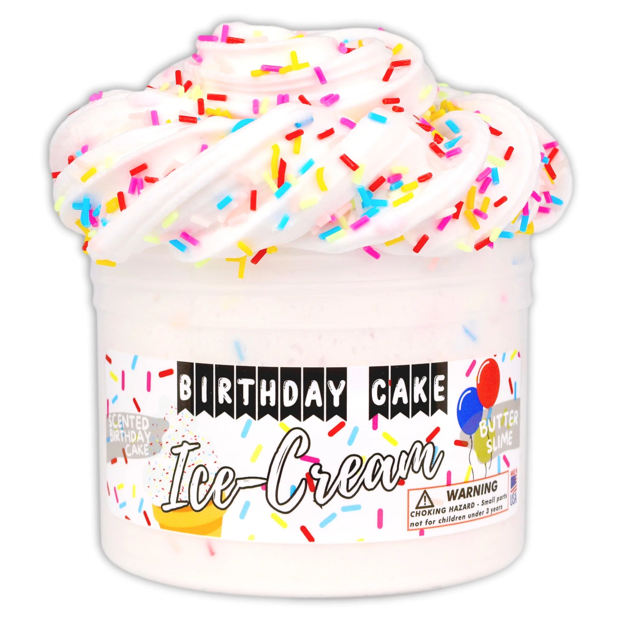 Dope Slimes 8 oz Birthday Cake Ice Cream Slime