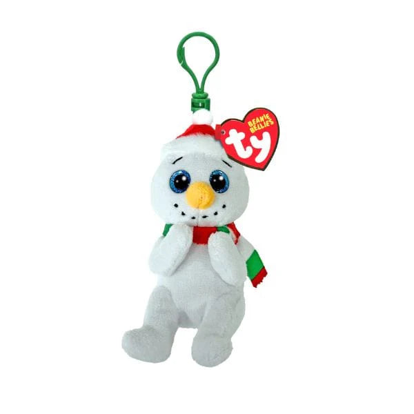 Ty Beanie Bellies 4 Inch Brrrnard the Snowman Christmas Plush Clip