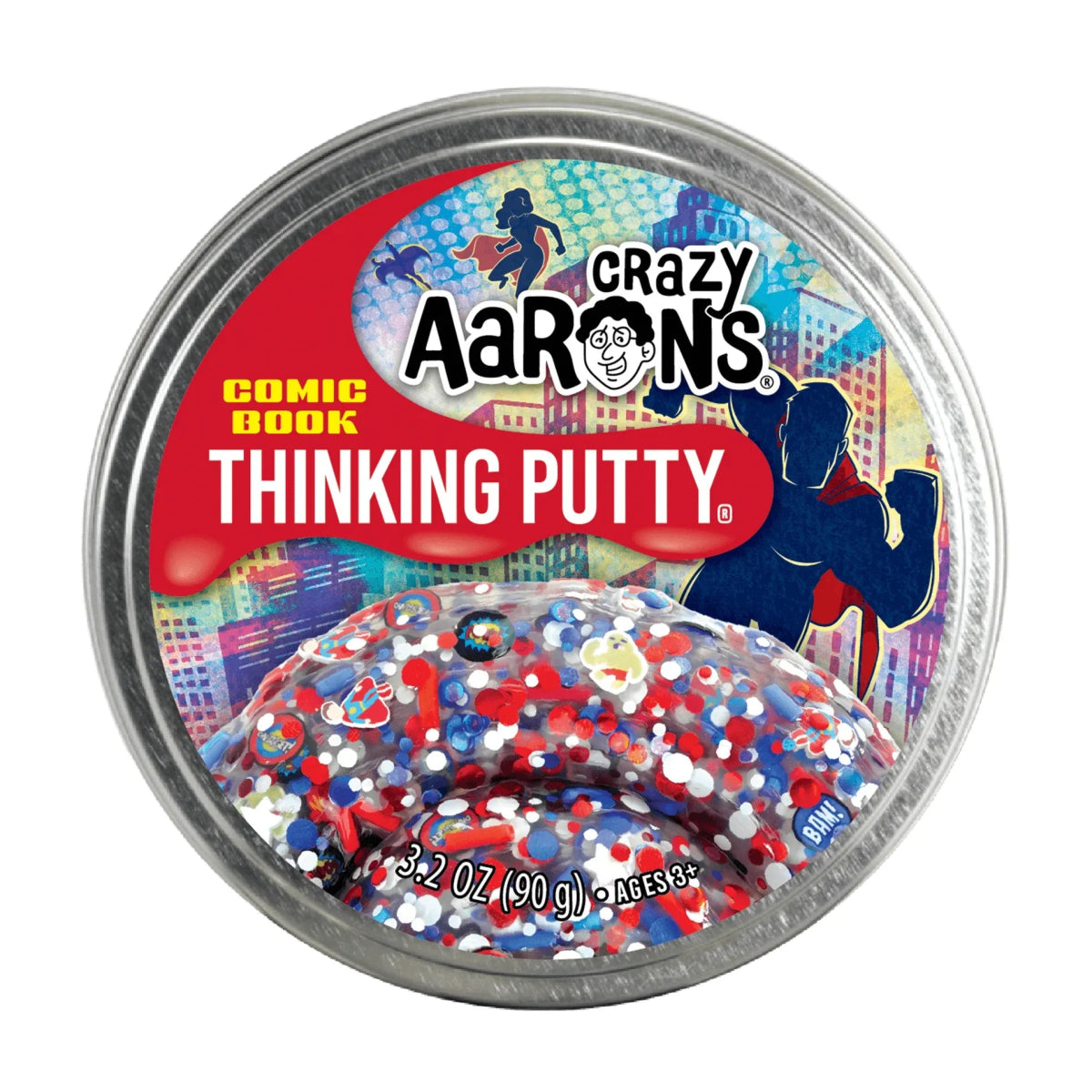 Crazy Aarons Comic Book Full Size 4 Inch Thinking Putty Tin - Owl & Goose Gifts