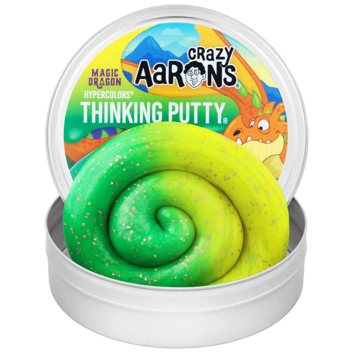 Crazy Aarons Magic Dragon Full Size 4 Inch Thinking Putty Tin - Owl & Goose Gifts