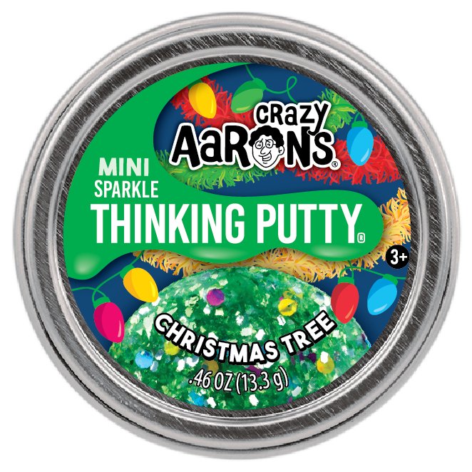 Crazy Aarons Christmas Tree Mini 2 Inch Thinking Putty Tin - Owl & Goose Gifts