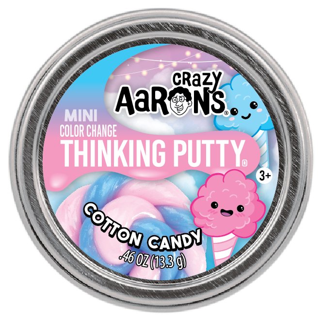 Crazy Aarons Cotton Candy Mini 2 Inch Thinking Putty Tin - Owl & Goose Gifts