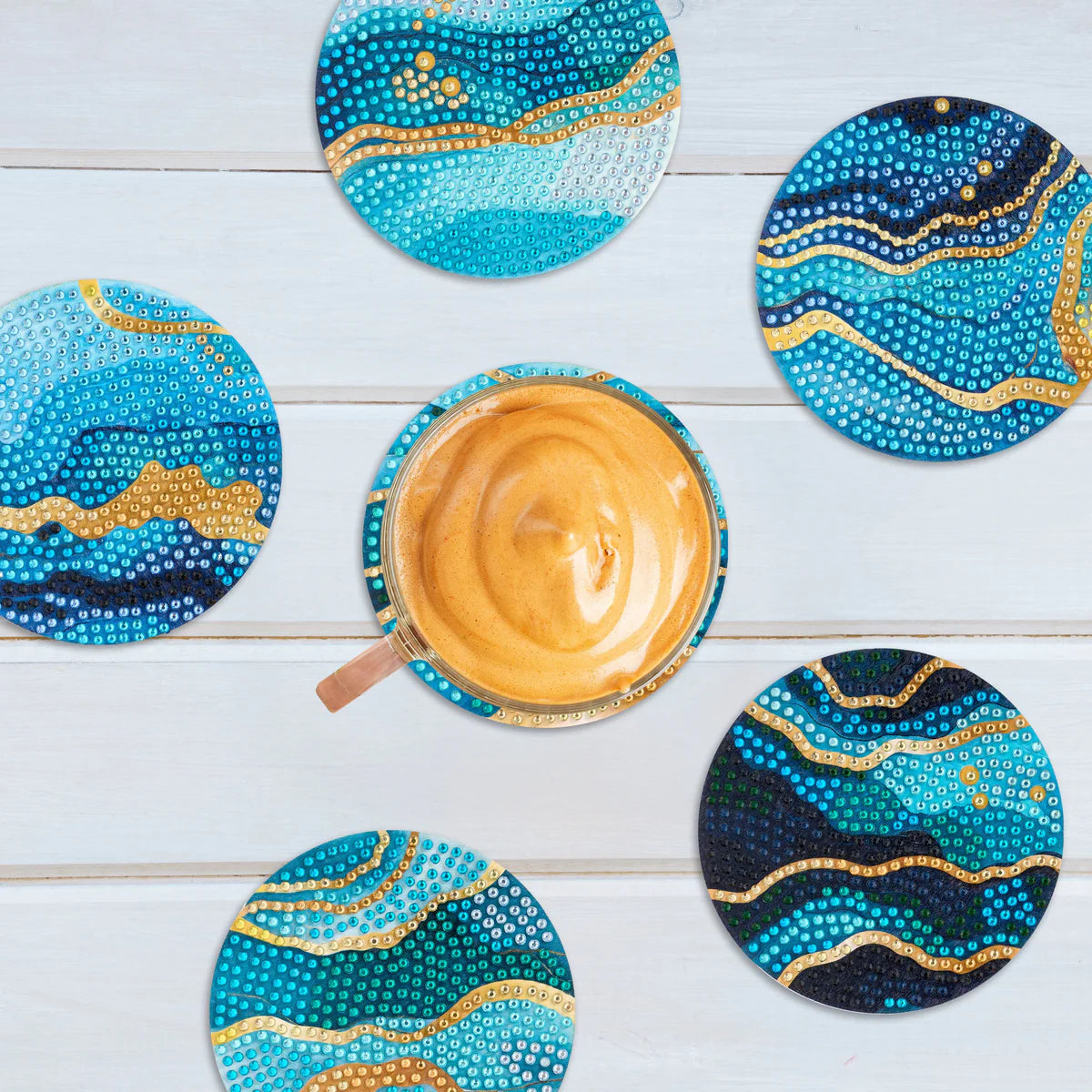 Diamond Art Club Coasters - Ethereal Ocean Diamond Painting Kit