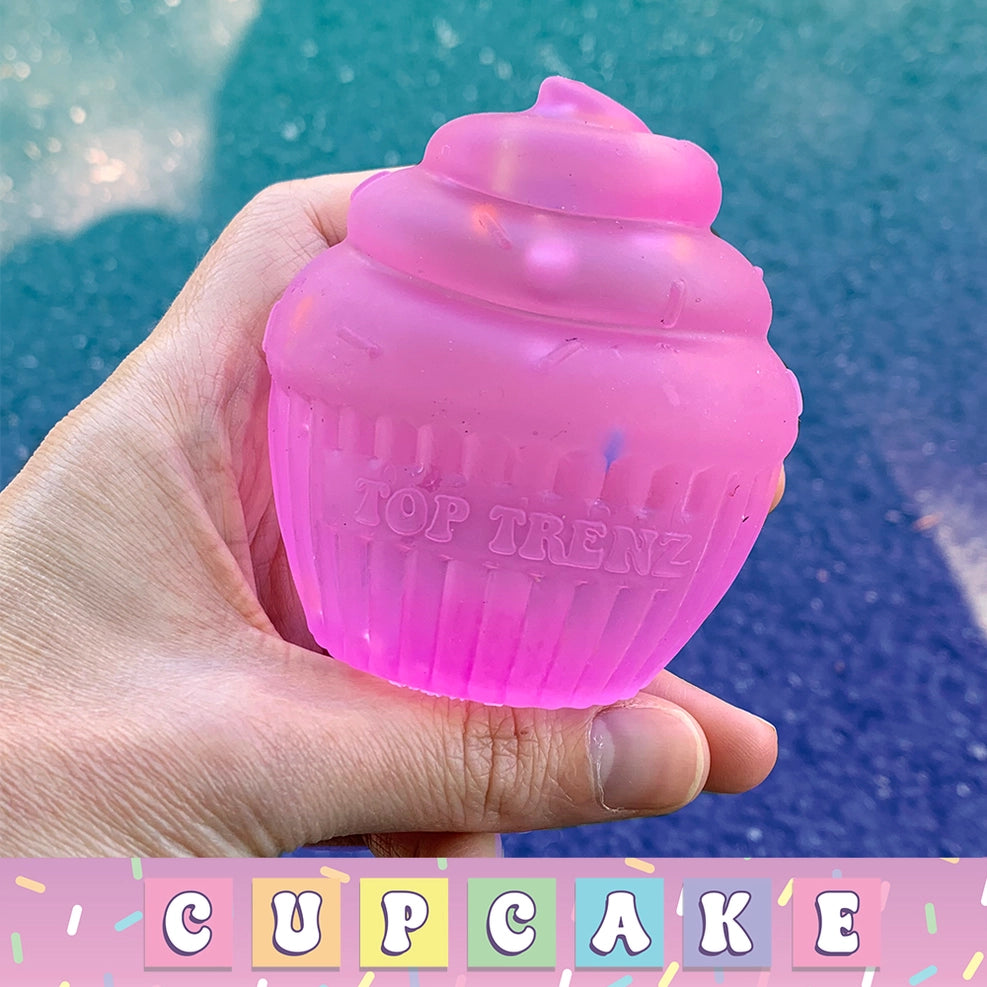 Top Trenz Cupcake Super Duper Sugar Squisher - Squishy Sensory Toy - Assorted