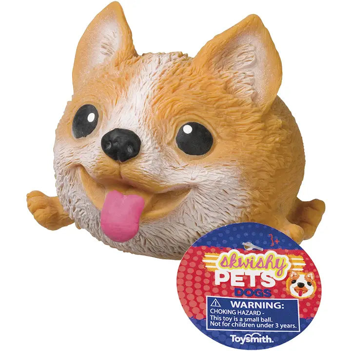 Toysmith Squishy Pups 4.5 Inch Squishy Sensory Fidget Toy