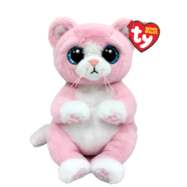 Ty Beanie Bellies 8 Inch Lillibelle the Pink Cat Plush Toy
