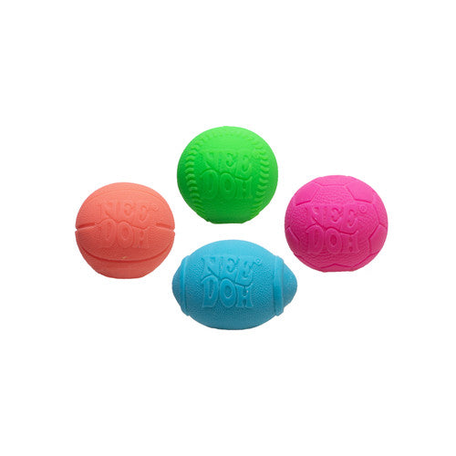 Nee Doh Hot Shot Teenie 1.5 Inch Squish Ball Fidget Toy - Set of 4