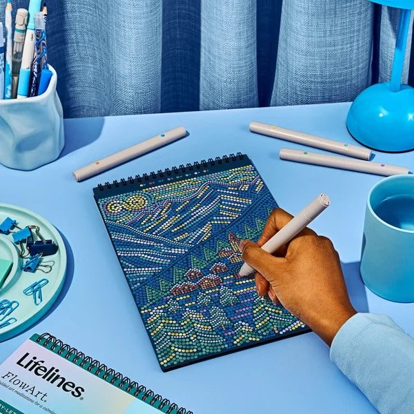 Lifelines FlowArt Dot-By-Letter - Winter's Glow - Holiday Meditative Art