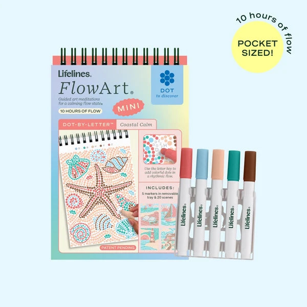 Lifelines FlowArt MINI Dot-By-Letter - Coastal Calm - Meditative Art