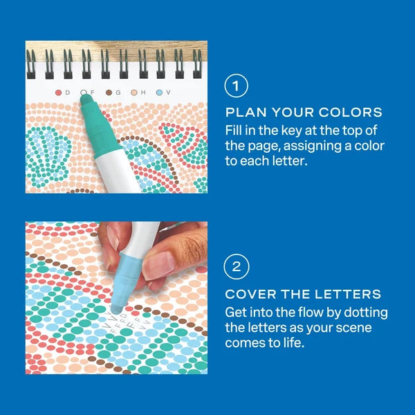 Lifelines FlowArt MINI Dot-By-Letter - Coastal Calm - Meditative Art