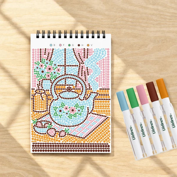 Lifelines FlowArt MINI Dot-By-Letter - Cottage Garden - Meditative Art