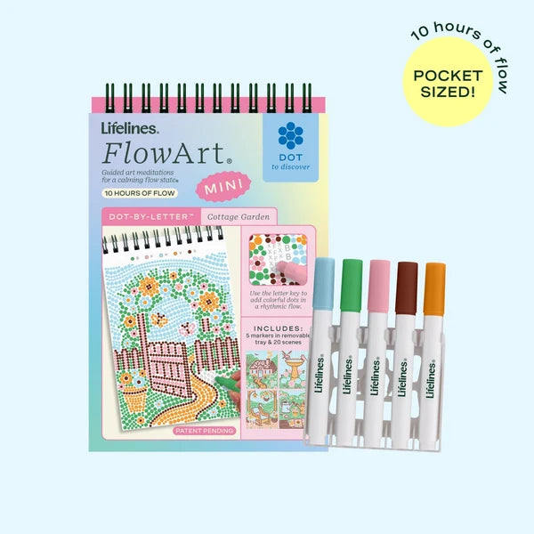 Lifelines FlowArt MINI Dot-By-Letter - Cottage Garden - Meditative Art