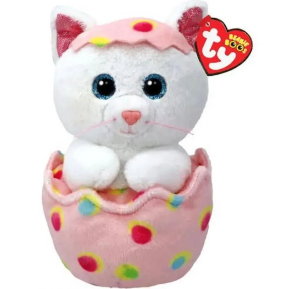 Ty Beanie Boos 8 Inch Giggles the Cat in Egg Easter Plush Toy