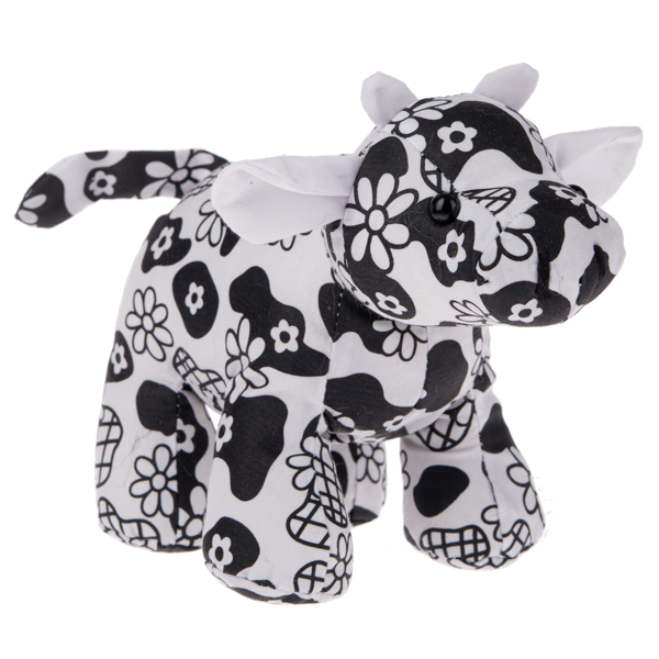 Ganz 7 Inch Mini Coloring Kit - Color Your Own Plush Toy - COW