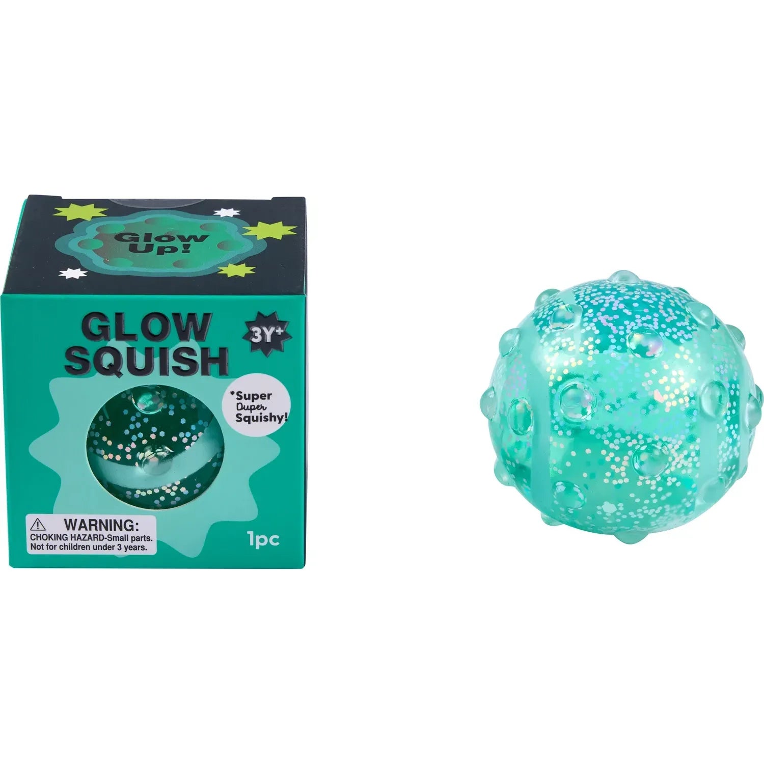 J'adore 2.5 Inch Glow Squish Squishy Fidget Sensory Toy - GREEN
