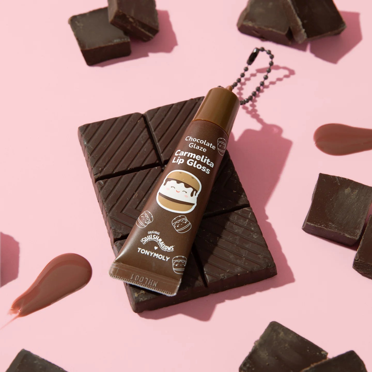 Squishmallow X TONYMOLY Carmelita's Chocolate Glaze Lip Gloss