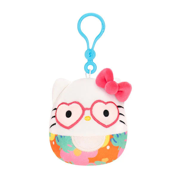 Squishmallow 3.5 Inch Sanrio Tropical Hello Kitty Plush Clip