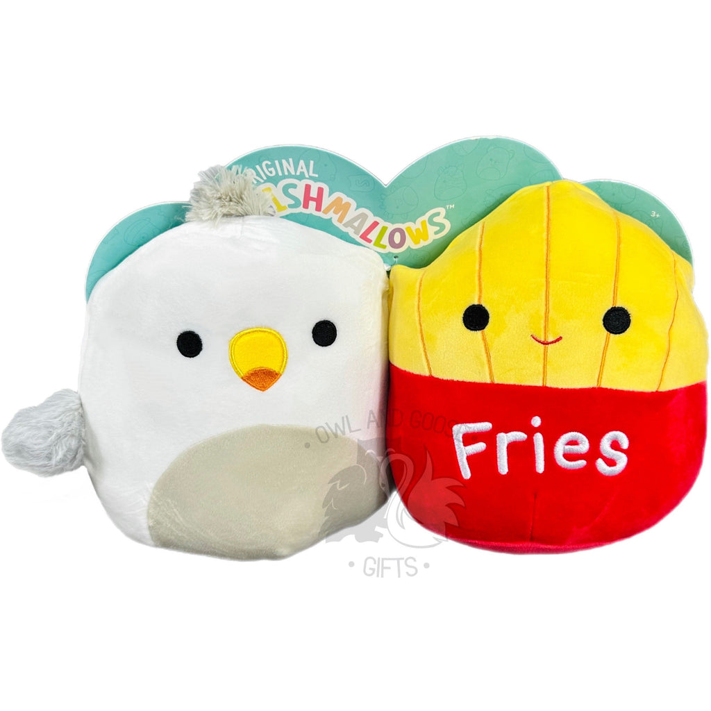 Squishmallow 8 Inch Steve the Seagull and Floyd the Fry Perfect Pair Plush Toy
