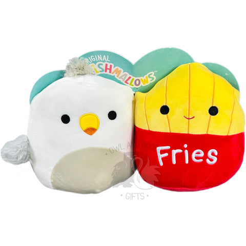 Squishmallow 8 Inch Steve the Seagull and Floyd the Fry Perfect Pair Plush Toy