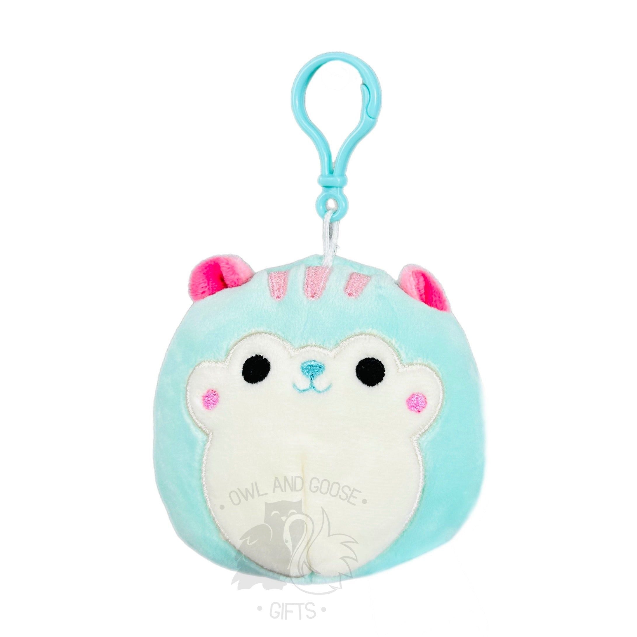 Squishmallow 3.5 Inch Cookie the Flamingo Plush Clip - Owl & Goose Gifts