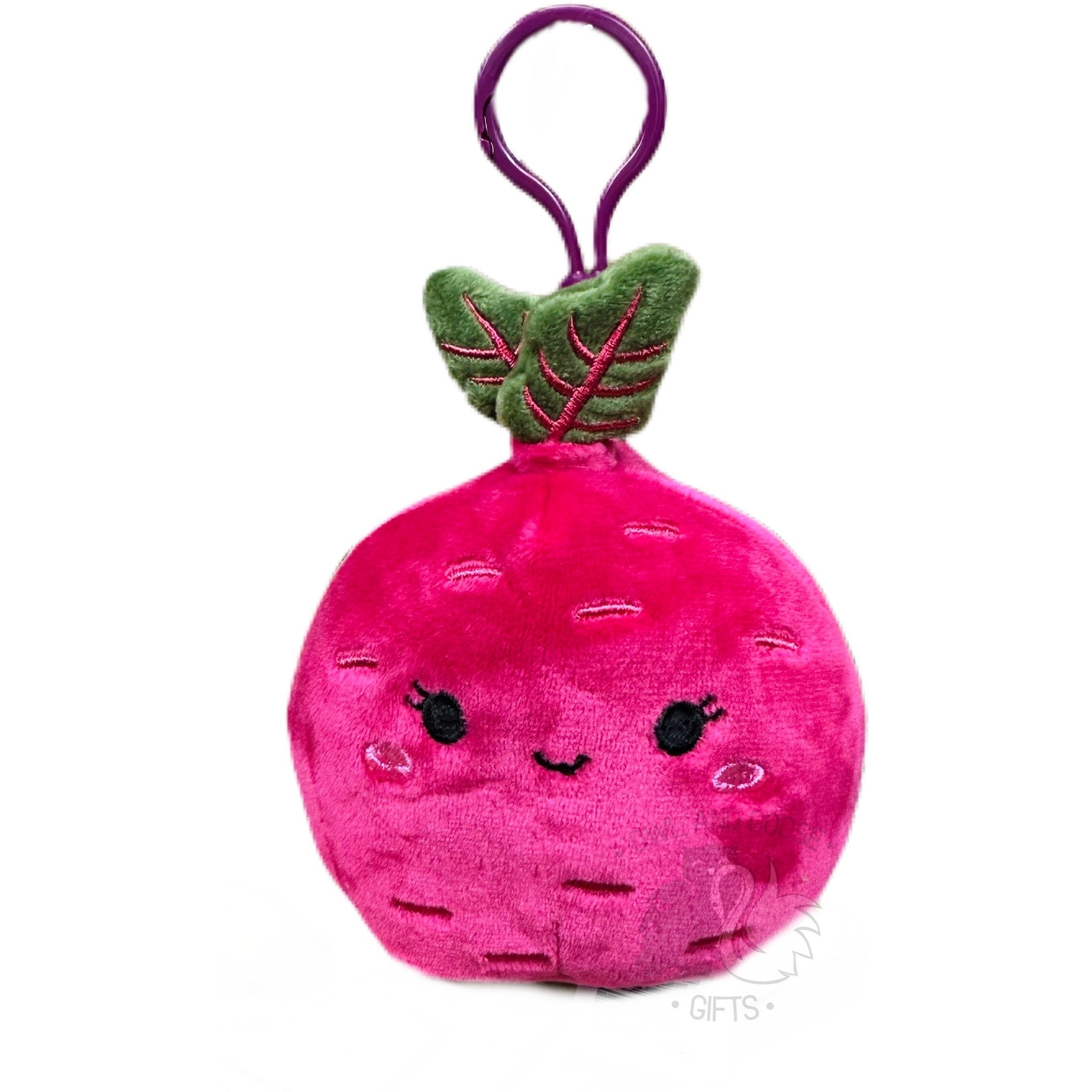 Squishmallow 3.5 Inch Claudia the Beet Plush Clip