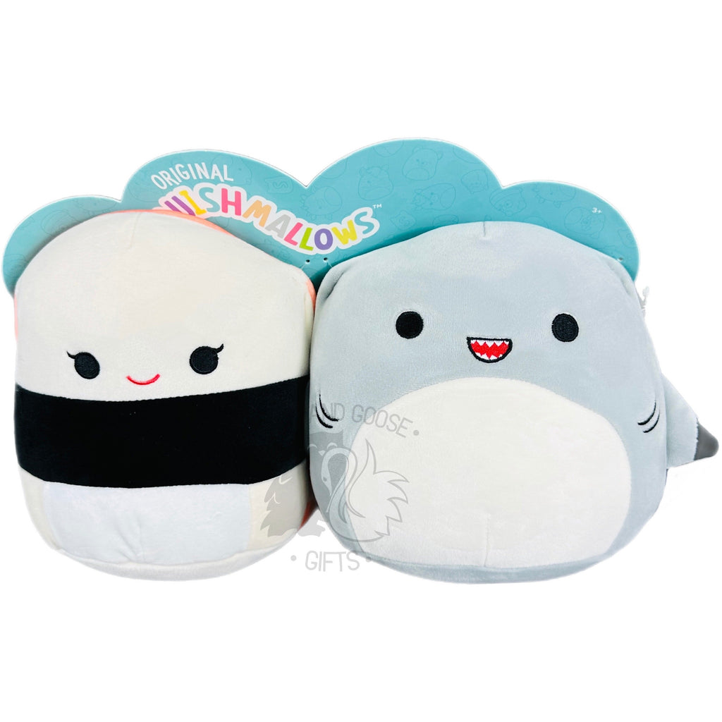 Squishmallow 8 Inch Solenn the Sushi and Gordon the Shark Perfect Pair Plush Toy
