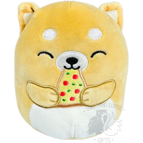 Squishmallow 5 Inch Angie the Shiba Inu with Pizza Plush Toy