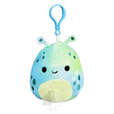 Squishmallow 3.5 Inch Zinx the Alien Plush Clip - Owl & Goose Gifts